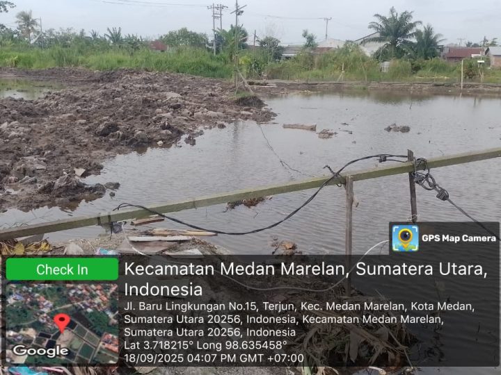 Susanto Laporkan Pengerusakan dan Penyerobotan Tanahnya Seluas 4,5 H di Medan Marelan, Lurah Terjun Hadir Saksikan