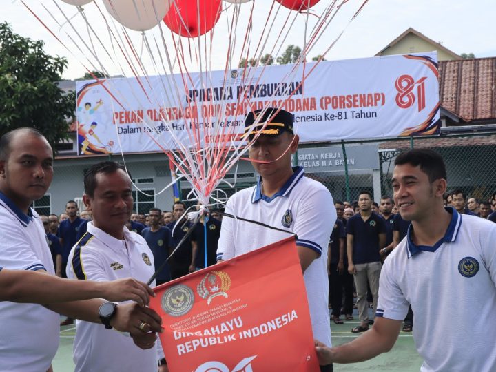 Semarak HUT RI ke-81, Lapas Batam Gelar Pekan Olahraga Narapidana